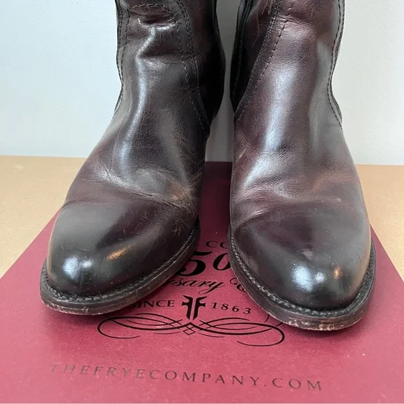 Frye Mustang pull on boot 150th Anniversary Edition. Dark brown leather Size 9m - Picture 9 of 12